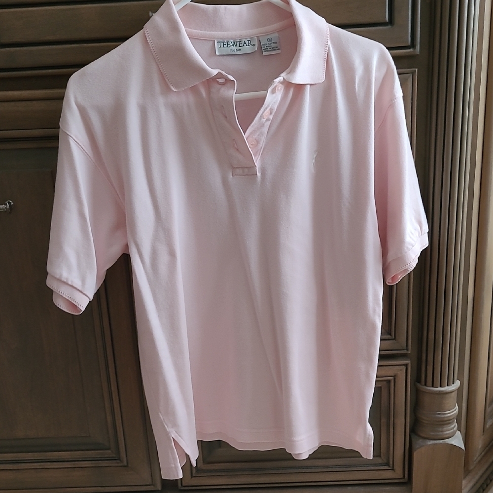 Womens Pink Polo Shirt